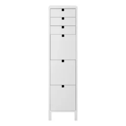 1898 Square dresser narrow 6 drawers, White Outlet