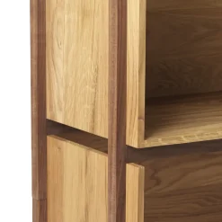 Kristina Dam Studio Stack shelf, Oak, add on, dark oiled walnut fitting Beige