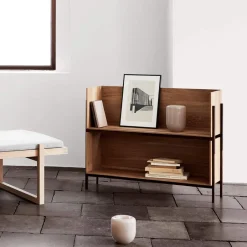 Kristina Dam Studio Stack shelf, Oak, add on, dark oiled walnut fitting Beige
