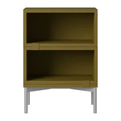 Muuto Stacked storage system bedside table configuration 1, green Brown Sale