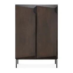 Ethnicraft Stairs cabinet, lacquered oak-2 doors, 100x150 cm Brown Best