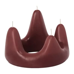 Ferm Living Stala candle ring light, Dark grape Red Hot