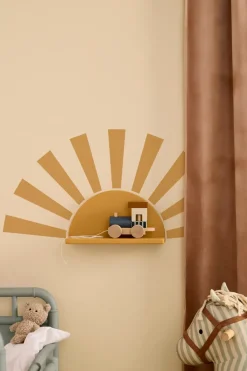 Kid's Concept Star shelf circle incl stickers, Mustard Yellow Clearance
