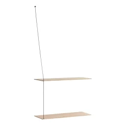 Woud Stedge shelf 60 cm, White pigmented oak Beige New