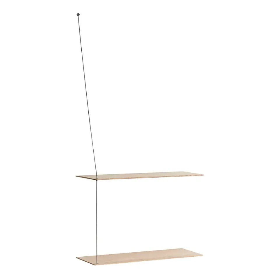Woud Stedge shelf 60 cm, White pigmented oak Beige New