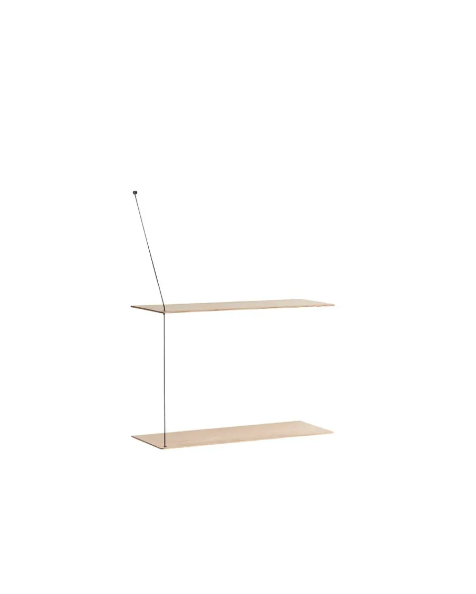 Woud Stedge shelf 60 cm, White pigmented oak Beige New