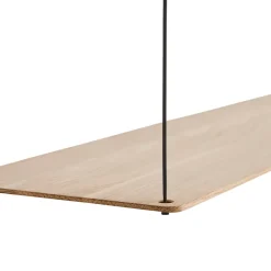 Woud Stedge wall shelf 80 cm, white-pigmented oak Brown New