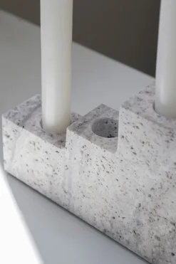 Mette Ditmer Step six candlestick, Chalk Grey New