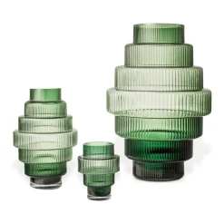 POLSPOTTEN Steps tealight holder 12 cm, Dark Green Best