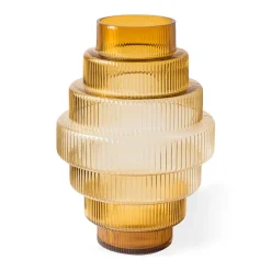 POLSPOTTEN Steps vase S 30 cm, Ochre YellowOrange