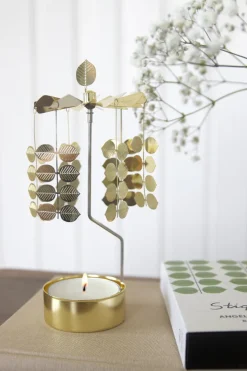 Pluto Design Stig L Berså rotary candle holder medium, Gold Gold-coloured Hot