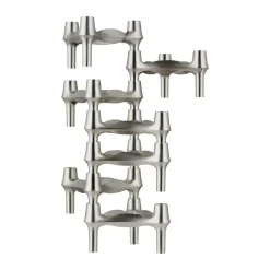STOFF BMF candle holder, Brushed chrome Silver-coloured Online