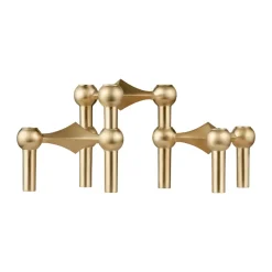 STOFF Nagel candle sticks 3-pack, Brushed brass Gold-coloured Outlet