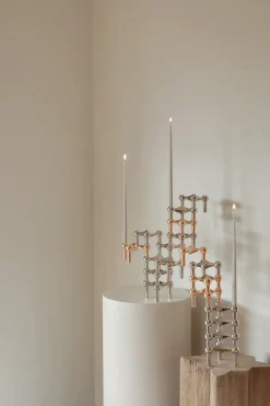 STOFF Nagel candle sticks 3-pack, Rosé gold Pink Discount