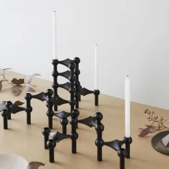 STOFF Nagel candle sticks 3-pack, Black Sale