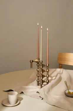 STOFF Nagel candle sticks 3-pack, Bronzed brass Brown Online