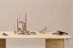 STOFF Nagel candle sticks 3-pack, Bronzed brass Brown Online