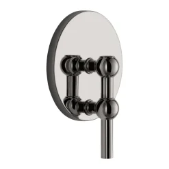 STOFF Nagel candle sticks wall, Black chrome Silver-coloured