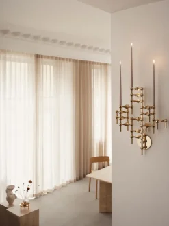 STOFF Nagel candle sticks wall, Brass Gold-coloured Clearance