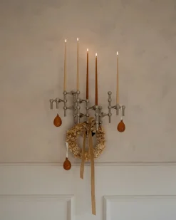 STOFF Nagel candle sticks wall, Chrome Silver-coloured Best