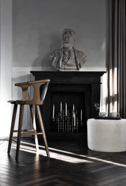 STOFF Nagel candle sticks 3-pack, Black chrome Grey Outlet