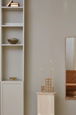 STOFF Nagel candle sticks 3-pack, brass Gold-coloured Hot