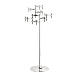 STOFF Nagel floor candle sticks 70 cm, Chrome Silver-coloured Best