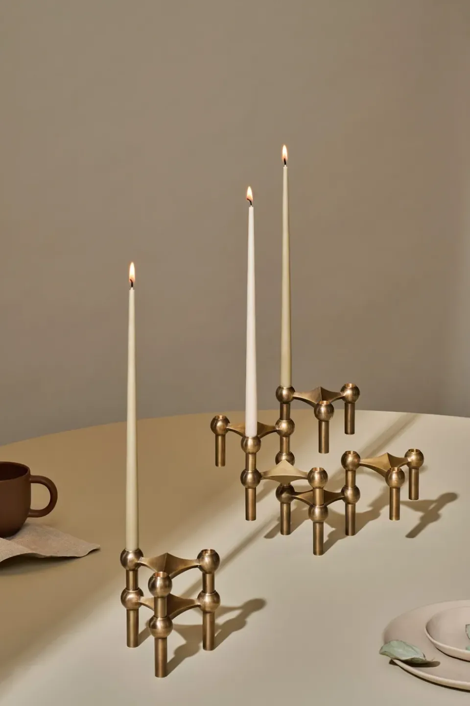 STOFF tapered candle by ester & erik 6-pack, White Hot