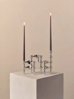 STOFF tapered candle by ester & erik 6-pack, Espresso Brown Sale