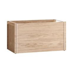 MOEBE Storage box oak 33x60 cm, Wood. white BrownWhite Discount