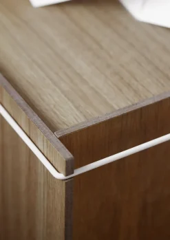 MOEBE Storage box oak 33x60 cm, Wood. white BrownWhite Discount