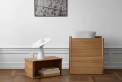 MOEBE Storage box oak 33x60 cm, Wood. white BrownWhite Discount