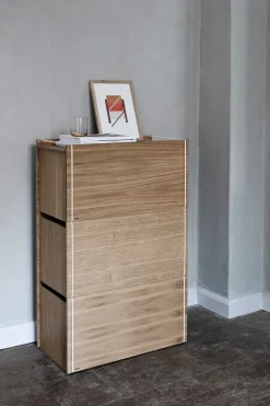 MOEBE Storage box oak 33x60 cm, Wood. white BrownWhite Discount