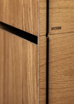 MOEBE Storage box oak 33x60 cm, Wood. black BrownBlack Discount