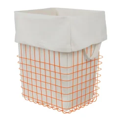Mette Ditmer Store-it storage basket with cotton bag large, Orange