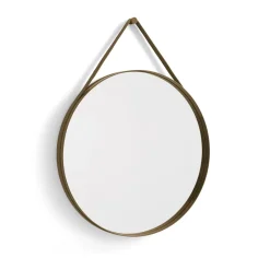 HAY Strap Mirror Ø70 cm, Light Brown Hot