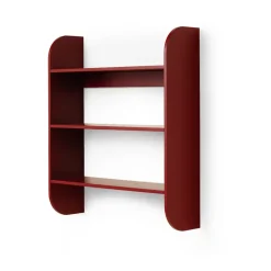 TÔNN furniture Strapats wall shelf 62x73,6 cm, Burgundy Red New