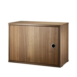 String cabinet with door, Walnut, 58x30 cm Brown Clearance