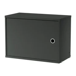 String cabinet with door, Dark Grey