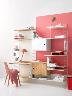 String cabinet with door, , 58x30 cm White Discount