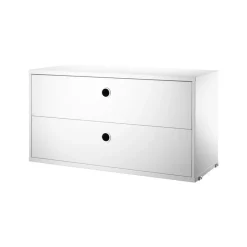 String cabinet with drawers, , 78x30 cm White New