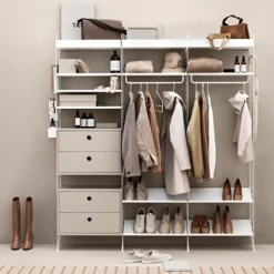 String cabinet with drawers, , 78x30 cm White New