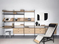 String cabinet with drawers, Oak, 78x30 cm Beige Best