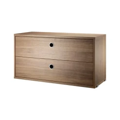 String cabinet with drawers, Walnut, 78x30 cm Brown Best