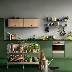 String cabinet with flip door, Ash, 78x30 cm Beige