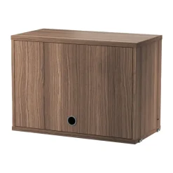 String cabinet with flip door, Walnut, 58x30 cm Brown Clearance