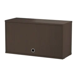 String cabinet with flip door, Dark oak, 78x30 cm Brown Hot