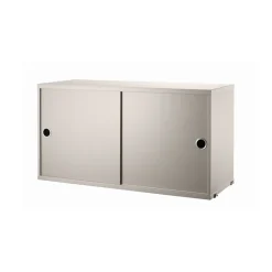 String cabinet with sliding door, , 78x30 cm Beige Discount