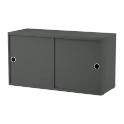 String cabinet with sliding door, Dark , 78x30 cm Grey New