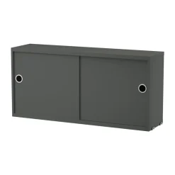 String cabinet with sliding door, Dark , 78x20 cm Grey Discount